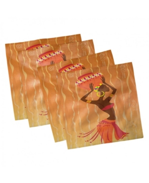 Ambesonne African Set of 4 Napkins 12