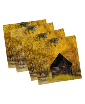 Ambesonne Autumn Set of 4 Napkins 12