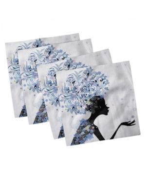 Ambesonne Retro Set of 4 Napkins 12