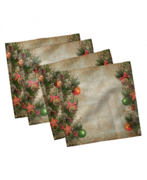 Ambesonne Christmas Set of 4 Napkins 12