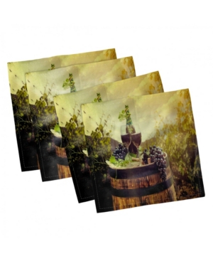 Ambesonne Wine Set of 4 Napkins 12