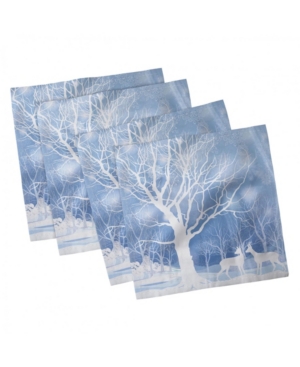 Ambesonne Winter Set of 4 Napkins 12