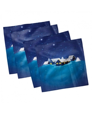 Ambesonne Winter Set of 4 Napkins 12
