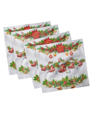 Ambesonne Christmas Set of 4 Napkins 18