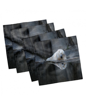 Ambesonne Bear Set of 4 Napkins 18