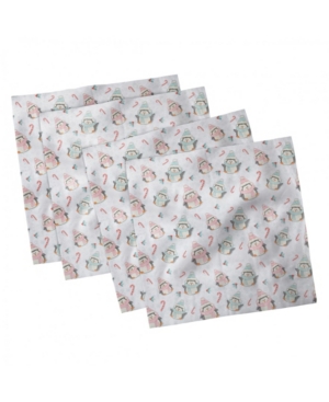 Ambesonne Candy Cane Set of 4 Napkins 18