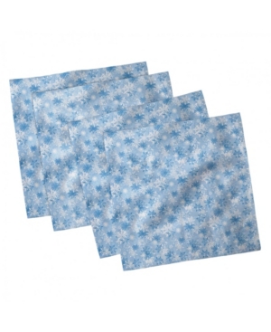 Ambesonne Snowflake Set of 4 Napkins 18