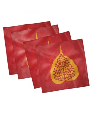 Ambesonne Leaf Set of 4 Napkins 18