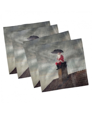 Ambesonne Christmas Set of 4 Napkins 18