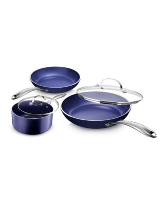 GraniteStone - Granite Stone Diamond Classic Blue Aluminium Diamond Infused 5-Pc. Cookware Set