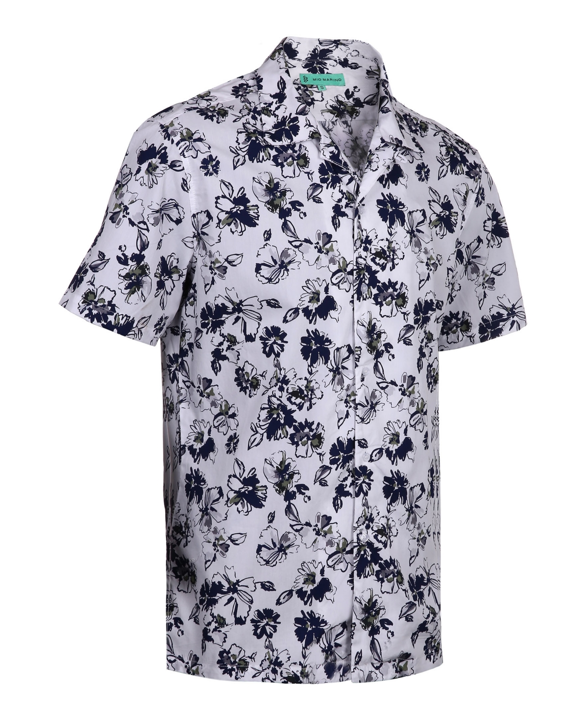 Men's Hawaiian Print Cotton Dress Shirts - Olive