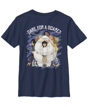 Fifth Sun Disney Big Hero 6 Big Boys Baymax Care For Scare Halloween Short Sleeve T-Shirt