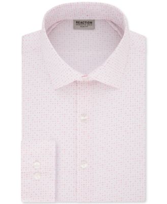 Kenneth Cole Reaction - Men's Slim-Fit All Day Flex Performance Stretch Geo Dot-Print Dress Shirt