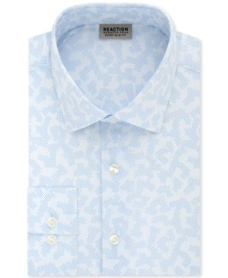 Kenneth Cole Reaction - Men's Extra-Slim Fit Non-Iron Stretch Dot Camo Print Dress Shirt
