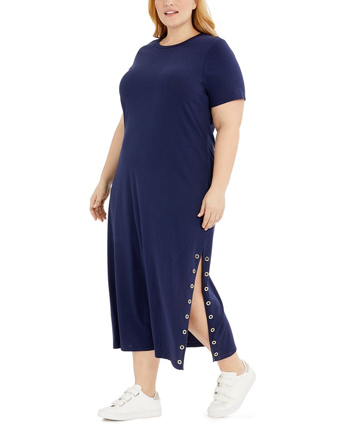 Michael Kors Plus Size Maxi T-Shirt Dress - Macy's