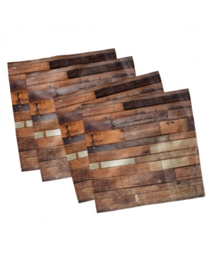 Ambesonne Wooden Set of 4 Napkins 18