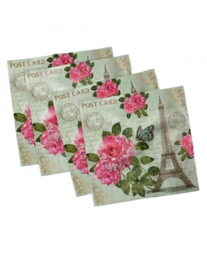 Ambesonne Paris Set of 4 Napkins 18