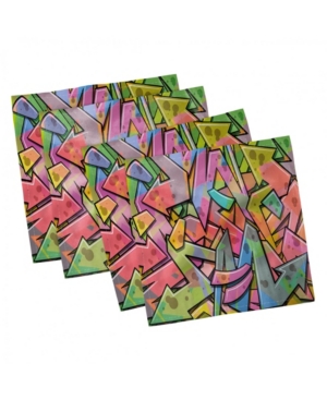 Ambesonne Colorful Set of 4 Napkins 18