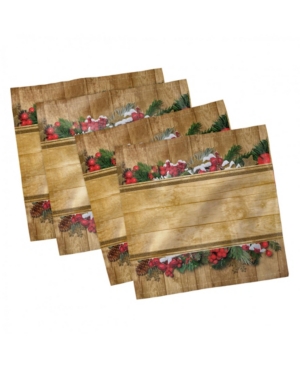 Ambesonne Christmas Set of 4 Napkins 18