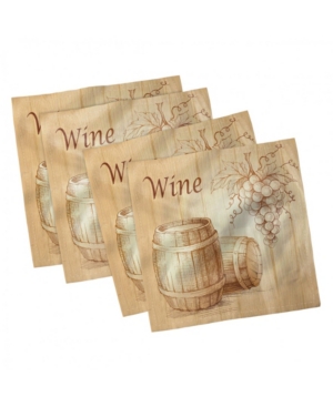 Ambesonne Wine Set of 4 Napkins 18