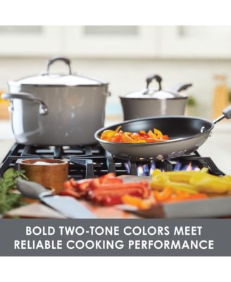 Classic Brights Hard Enamel Nonstick Cookware Set, 14-Piece