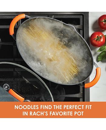 Rachael Ray 8qt Hard Anodized Nonstick Oval Pasta Pot And Braiser