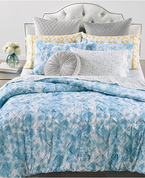 Martha Stewart Collection Pleated Tie Dye 3 Pc Comforter Sets