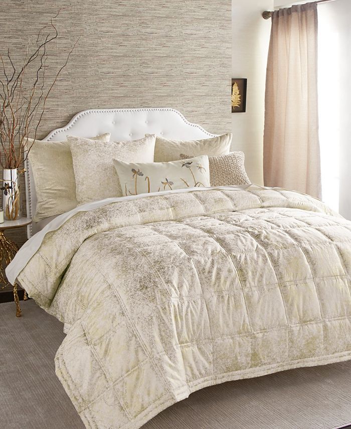 Michael Aram CLOSEOUT! Metallic Textured Coverlet Queen Quilt Macy's