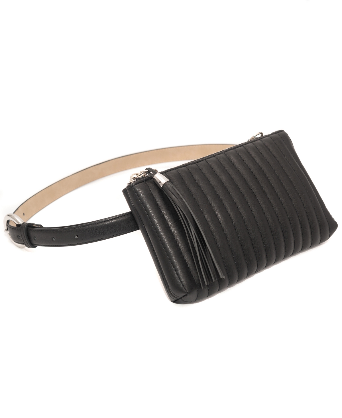 Inc International Concepts Women's Raffia Belt Bag, Created For Macy's In Black,gold