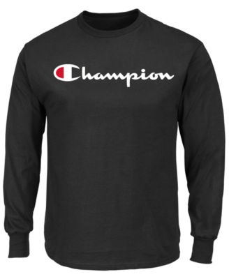 Champion - Men's Script-Logo Long-Sleeve T-Shirt
