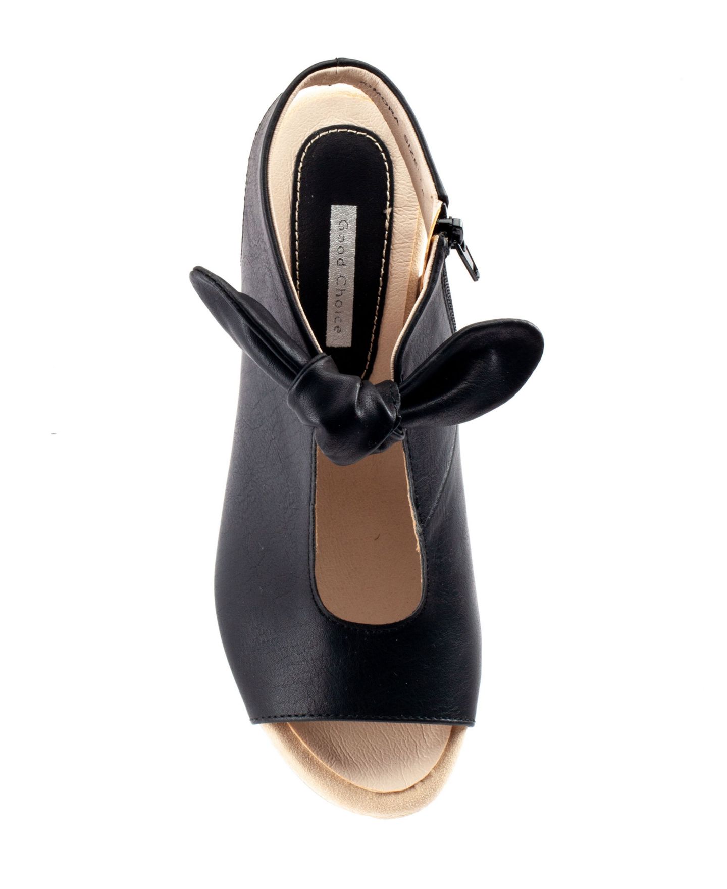 Женские сандалии GC Shoes Kimora Knot Detail Block Heel Dress Sandals, цвет: Чёрный — фото 4