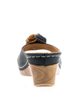 Women's Sydney Rosette Wedge Sandals