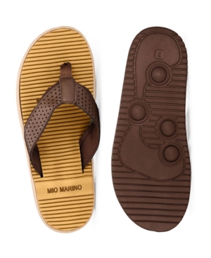 image of Mio Marino Men-s Two-Toned Memory Foam Beach Sandals Men-s Shoes
