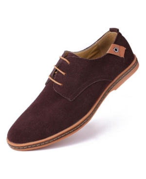 image of Mio Marino Men-s Classic Suede Derby Oxford Shoes Men-s Shoes