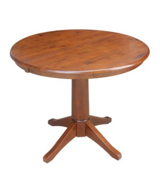 36" Round Top Pedestal Table with 12" Leaf