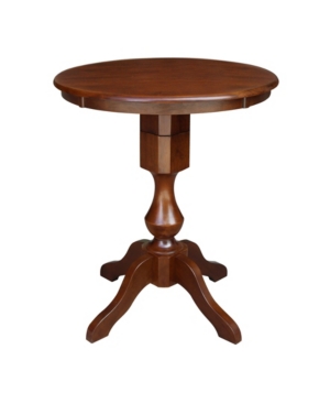 Shop International Concepts 30" Round Top Pedestal Table In Brown