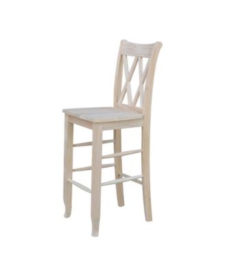 Double X-Back Bar Height Stool