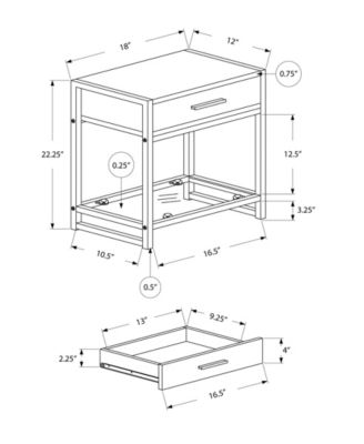 Accent Table - 22" H, Tempered Glass