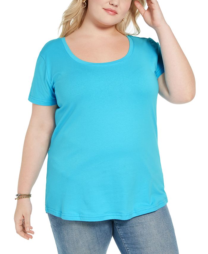 Aveto Trendy Plus Size ScoopNeck TShirt Macy's