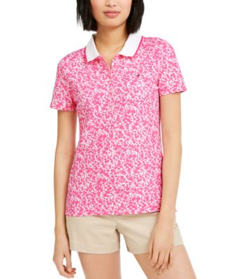 floral polo shirt women's