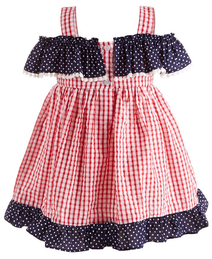 Blueberi Boulevard Baby Girls Red, White & Blue Seersucker Dress & Reviews - Dresses - Kids - Macy's
