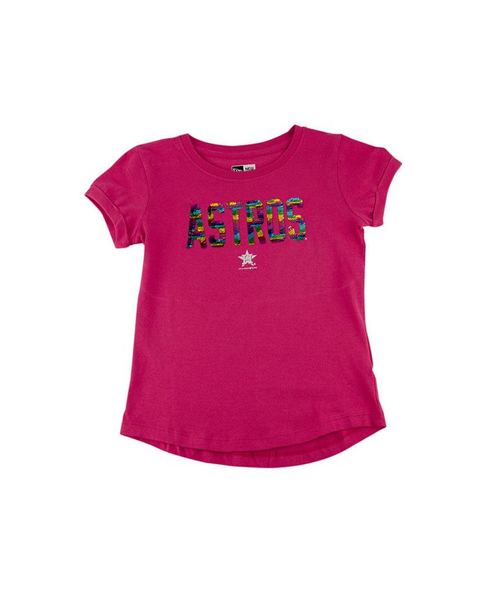 New Era Houston Astros Youth Girls Flip Sequin T-Shirt - Macy's