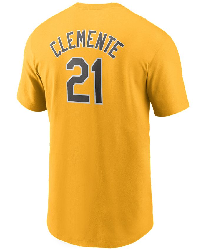 Nike Pittsburgh Pirates Men's Coop Roberto Clemente Name and Number Player  T-Shirt - Macy's