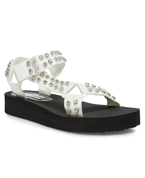 Steve Madden Womens Henley Rhinestone Sport Sandals And Reviews Sandals And Flip Flops Shoes