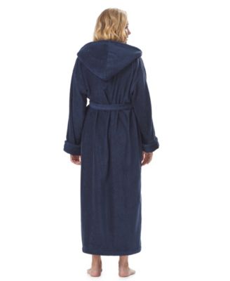 Women's Hooded Full Length GOTS Certified Organic Turkish Cotton Bathrobe