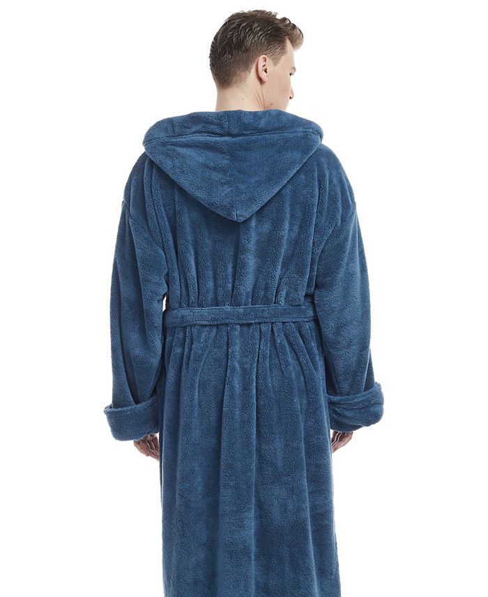 ARUS Men's Soft Fleece Robe, Ankle Length Hooded Turkish Bathrobe Macy's