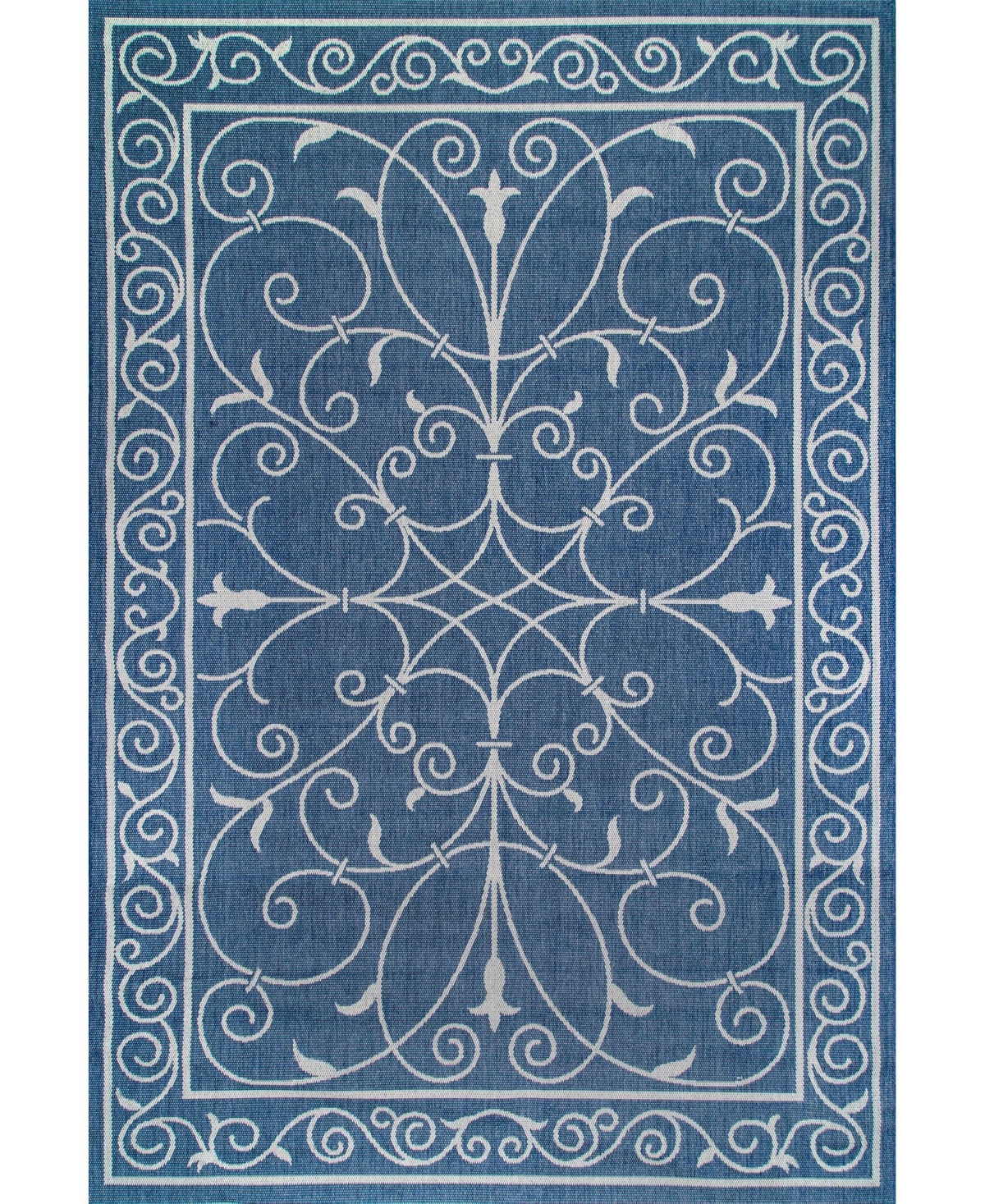 nuLoom Dawn Kathleen Krem 8'6in x 13' Outdoor Area Rug - Blue