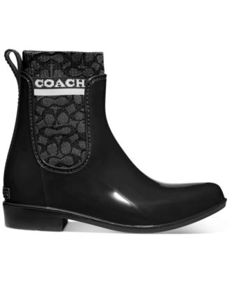 coach wedge rain boots