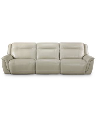 Lenardo 3-Pc. Leather Sofa with 2 Power Motion Recliners, Created for Macy's
