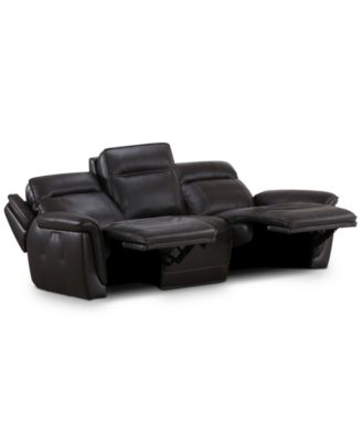 Lenardo 3-Pc. Leather Sofa with 2 Power Motion Recliners, Created for Macy's